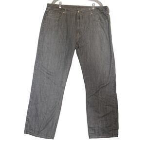 Levi's 559 Jeans Mens 42X34 Gray‎ Relaxed Straight Leg Denim Cotton